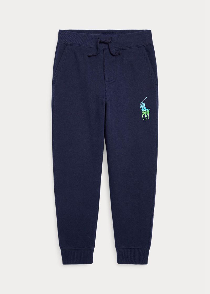 ラルフ ローレン パンツ ボーイ ネイビー 1.5-6 年 Ombre Big Pony フリース Jogging ボトムs UEQFM9534